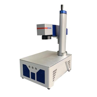 China Laser Marking Mini Rotate 360 ​​Degree Metal Fiber Laser Marking Machine 20w 100mm*100mm for sale