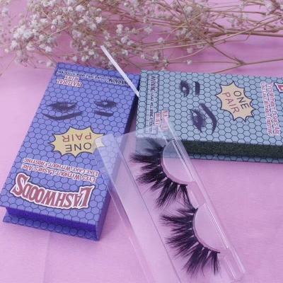 China Best Selling Natural 3D False Mink Eyelashes With Custom Packaging Box for sale