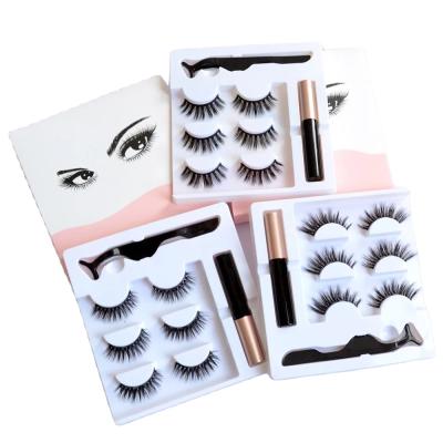 China Custom Wholesale Thick Magnetic Eyelashes Packaging Box Magnetic 3d Eyelashes for sale