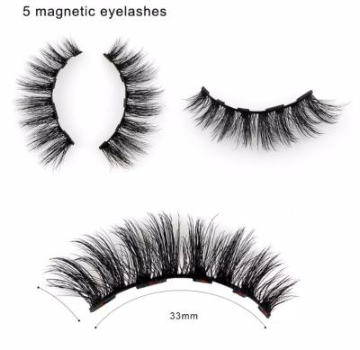 China Thick magnetic eyelashes with eyeliner 2021 newest styles magnetic eyelashes wholesale magnetic 3d lashes for sale