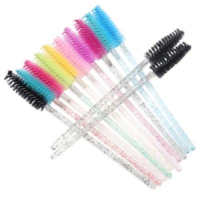 China Wholesale New Fashion Eco-friendly PP Material Disposable Professional Eyelash Brush Mascara Portable Lash Brush Wands for sale