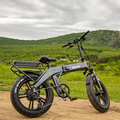 China USA Warehouse JI-MOVE 20inch 48V 750W Off Road Aluminum Alloy Folding Wide Range Fat Tire Mountain Electric Bikes Electric Bikes for sale