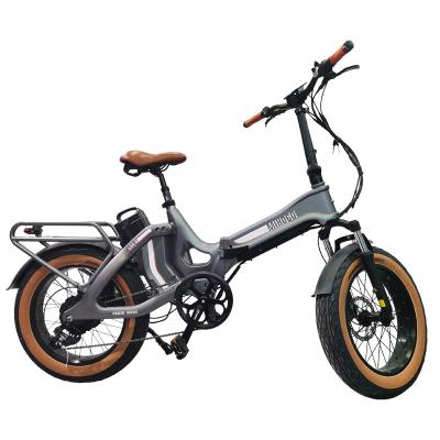 China JIMOVE Magnesium Alloy 20inch Lithium Battery Road Cruiser 28.8Ah Rear Hub Fat Tire Electric Bicycle 48V 750W E Bike for sale