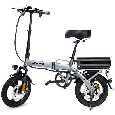 China JI-MOVE Electric Folding Bike Manufacturer 14inch 10.5ah 48V 350w Electric Bike City Delivery Aluminum Electric Bicycle For Adult for sale