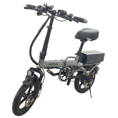 China JI-MOVE Alloy Lithium Battery Cheap Folding Electric Bicycle 14inch 10.5ah 48V Electric Bike Aluminum China for sale