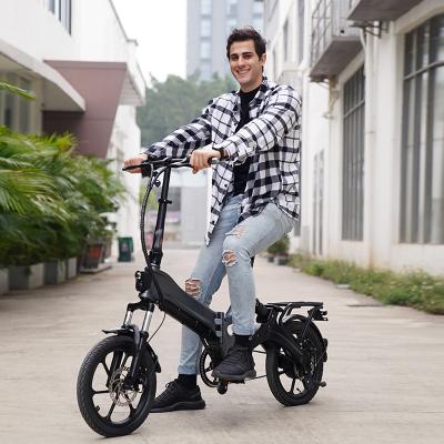 China JIMOVE USA warehouse 12Ah magnesium alloy folding electric bicycle lithium battery 16 inch manufacture drop shipping for sale