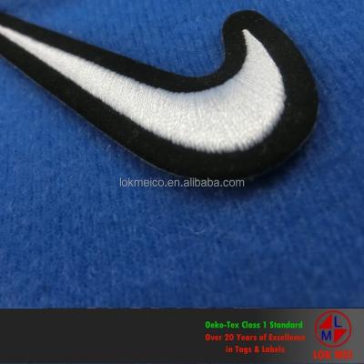 China High Density Embossed 3D Embroidery Garment Badge 3D for sale