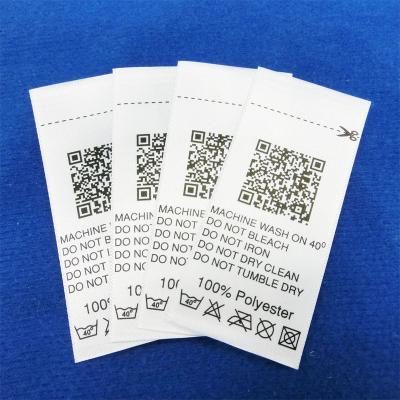 China Sustainable Cheap Black Label Price Sticker Clothing Printed Label for sale