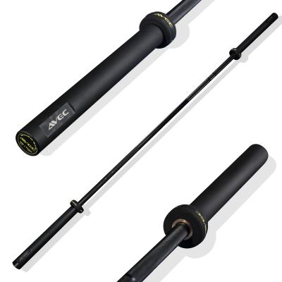 China Universal 2200 Mm Black Zine Barbell 1000 Pound Training Bar With 4 Bearings Weight Lifting Bar Barbell Bar for sale