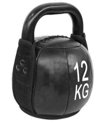 China Universal Custom Logo 2kg to 16kg Fitness Sand PVC Covered Iron Handle Soft Kettlebell Protect Floor for sale