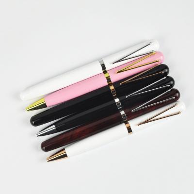 China Customer Color Spot Promotion Black Luxury Metal Ballpoint Pen Advertising Metal Pen Gift Pen for sale