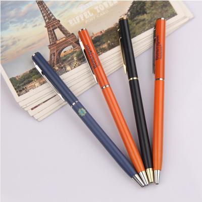 China Pen Office Promotional Items Metal Slim Pen With Custom Logo Cross Wholesale Advertising Ball Pen for sale