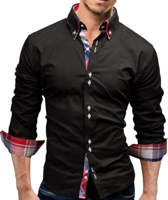 China Best Selling Anti-pilling Customized Men's Shirts Custom European Style Pure Cotton Denim Shirt for sale