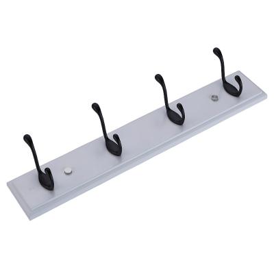 China European Minimalist Wall Mounted Wall Shelf Coat Hooks Rack With 5 Metal Hooks For Living Room for sale