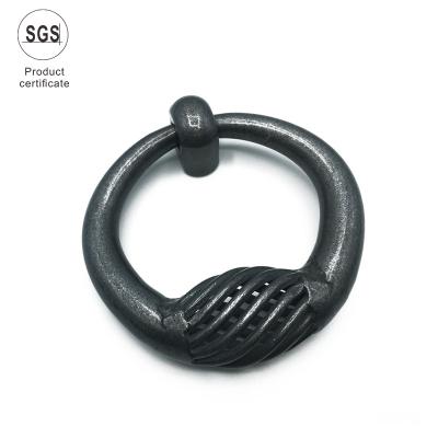 China European Cast Iron Circular Shape Rustic Warm Door Hardware Rustic Door Knocker for sale