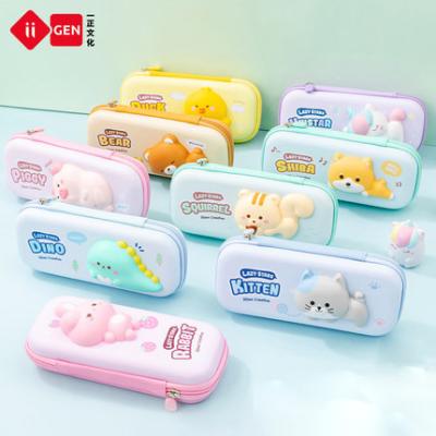 China City Pop Bubble Landscape Folding Magnet Pencil Case Cute Deformation Pen Holder Case for sale