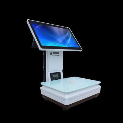 China 15.6 inch Single touch screen all in one  capacitive scale cash register pos machine with printer windows windows pos system 64G for sale