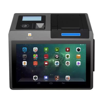 China SDK 10 inch mobile android 11.0 desktop all in one POS machine Tablet POS with Barcode Scanner Printer for sale