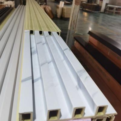 China Modern Environmental Friendly PVC Wood Composite WPC Interior Wall Cladding Fluted Panels for sale