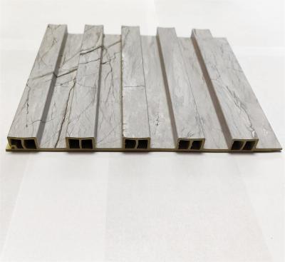 China Modern Environmental Friendly PVC Wood Composite WPC Interior Decorative Wall Cladding Fluted Panels for sale