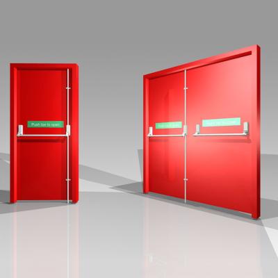 China Industrial Steel Fire Retardant Steel Door Galvanized Fire Rated Door For Hotel School Hospital for sale