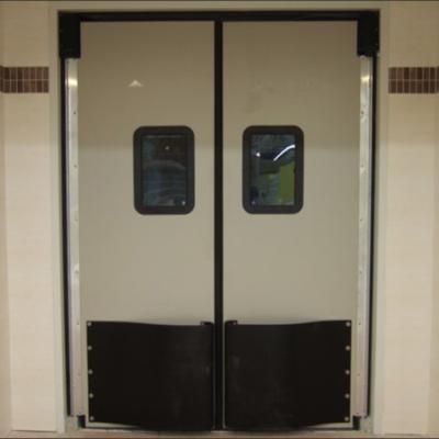 China Modern Factory Bump Doors Restaurant Traffic Swing Door Stainless Steel Single Or Double Traffic Door for sale