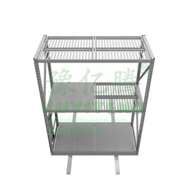 China Greenhouse Customized Steel Vertical Mobile Grow Rack System Cultivating Sliding Plant Indoor Agricultural Growing Rack for sale