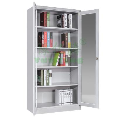 China (Size) Wholesale Price Office 2 Door Glass Foor Adjustable Filing Cabinet for sale