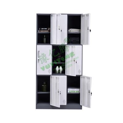 China Slim Side Luoyang Metal Furniture 9 Door Assemble Gym School Steel Locker for sale