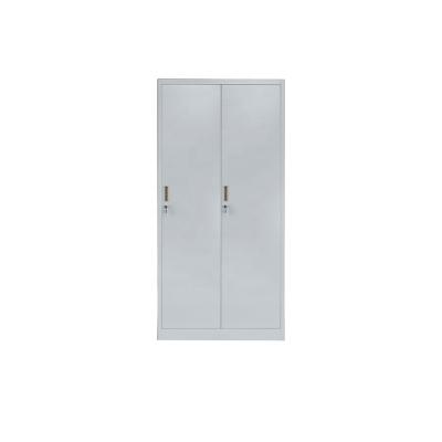 China Almirah Cold Rolled Steel Storage 2 Door Metal Locker Staff Work Clothes Locker for sale