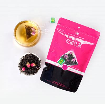 China Tea Bags Flavored Mix Tea Bag Triangle Tea Bag Pyramid Tea Bag Rose Black Tea for sale