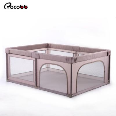 China Tall and Safety Kids Folding Fence Baby Playpen Simply Good Quality Playpen Travel Crib Baby Fence Indoor Playpen for sale