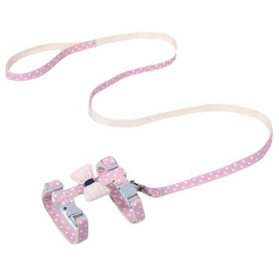 China OMPET Pet Harness and Leash Set Paw Print Cute Puppy Chest Strap Dog Harness Reflective Wholesale Walking Leash for sale