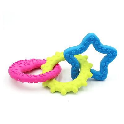 China Stocked colorful durable solid OMPET dog chewing tpr toys for dog for sale