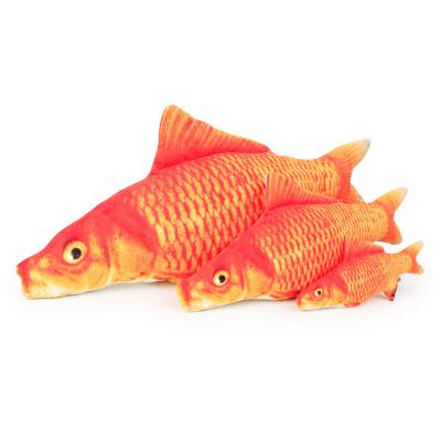 China OMPET Simulation Plush Fish Pet Toy Interactive Chewing Toys Refilling Catnip Stocked Toys For Cat/Kitty/Kitten for sale