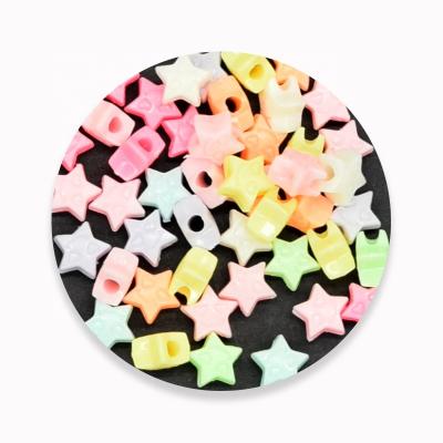 China Necklace Bracelet Anklet Ring Mouthpiece Chains Hot Selling Cartoon Plastic Star Pentagon Bagged Loose Beads DIY Accessories For Jewelry Making for sale