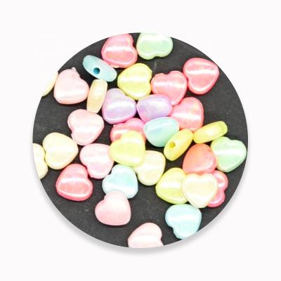 China Necklace Bracelet Anklet Ring Mouthpiece Chains Hot Selling Cartoon Color Plastic Plating Love Bagged Loose Beads DIY Accessories For Jewelry Making for sale