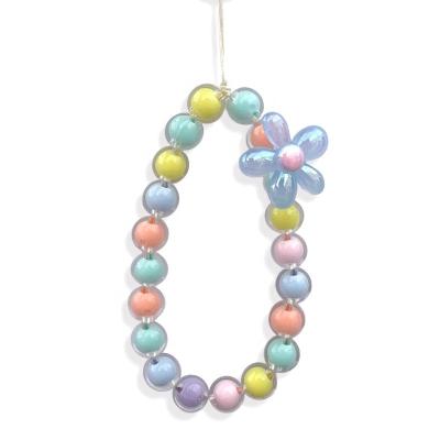 China Cute Various Shapes Materials And Colors High Quality Customized Phone Chain Diy Beaded Phone Charm Chain for sale