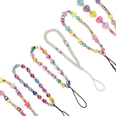 China 2022 Women's Cute High Quality Cute Phone Chain Beads Customized Fashionable Hot Sale Mobile Phone Chain for sale