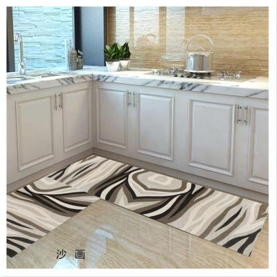 China Anti Fatigue Washable Microfiber Non Slip Cheap Flannel Rubber Backed Kitchen Mat Covers for sale