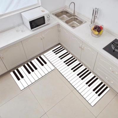 China Luxuary Washable Flower Sublimation Kitchen Mat Covers Set for sale