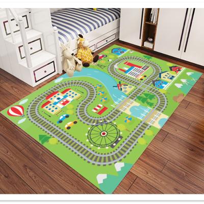 China Cute Cartoon Carpet 3D Living Room Carpet Polyester Digital Printing Door Mat Washable for sale