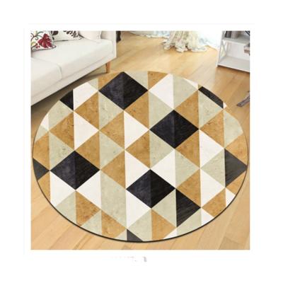 China Manufacturing Printed Rug Household Living Room Area Rug Round Washable for sale