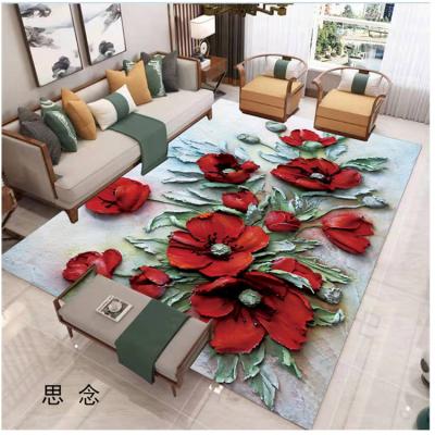 China Good quality polyester washable waterproof custom 3d floor mat printed carpet for sale