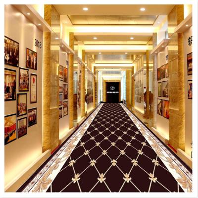 China Washable 5 Star Hotel Banquet Hall Corridor Hotel Jacquard Carpet for sale