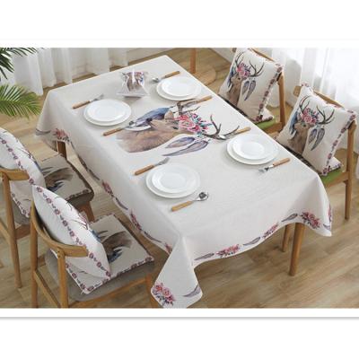 China Satin Waterproof Luxury Wedding Rosette Table Cloth for sale