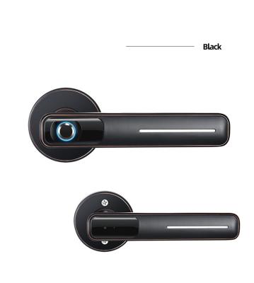 China RTS Home and Office Security Fingerprint Door Handle Lock Smart Bestselling Biometric Mechanical Key Electronic Lock for sale