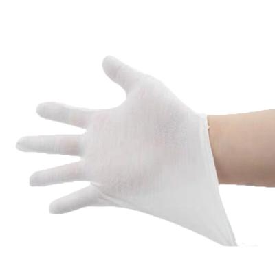 China Widely High Quality Customized Driving White Cotton Driver's Sweat-absorbent Coating Working Anti Slip Safety Cotton Thin Gloves Guantes for sale