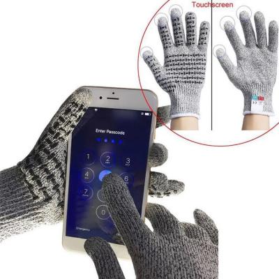 China Comfortable touch screen dotted anti-split and anti-cut grade 5 gloves guantes for sale