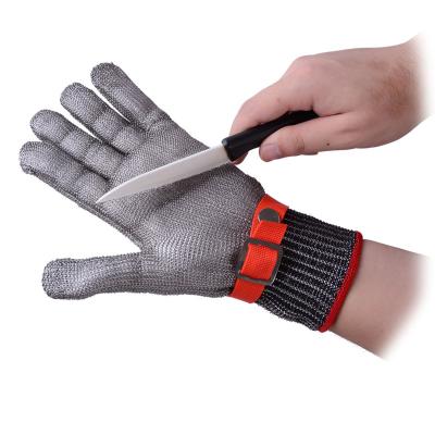 China Stainless Steel Metal Mesh Wire Mesh Butcher Meat Cutting Workplace Protective Hand Protective Cut Hand With Metal Wire Cloth Gloves Gloves for sale